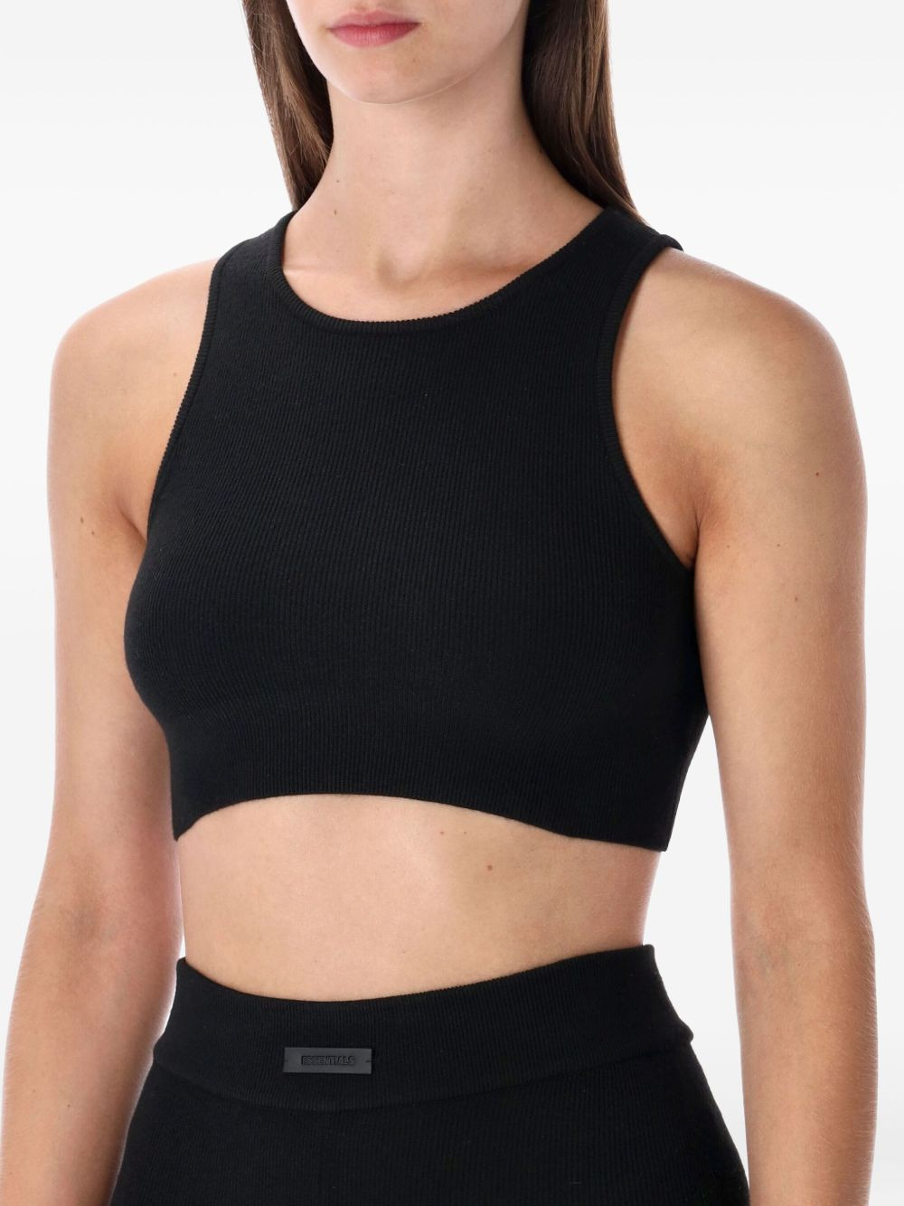 fine-ribbed tank top - 3