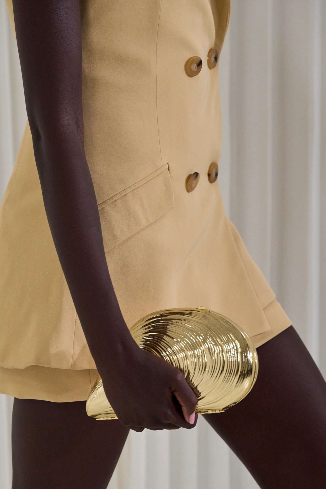 Bridget gold-tone clutch - 4