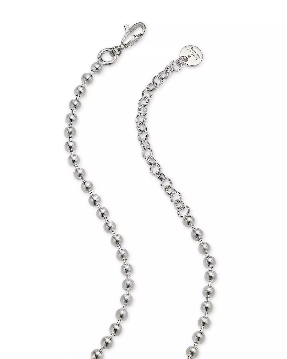 Sterling Silver Interlocking G Pendant Necklace, 15" - 4