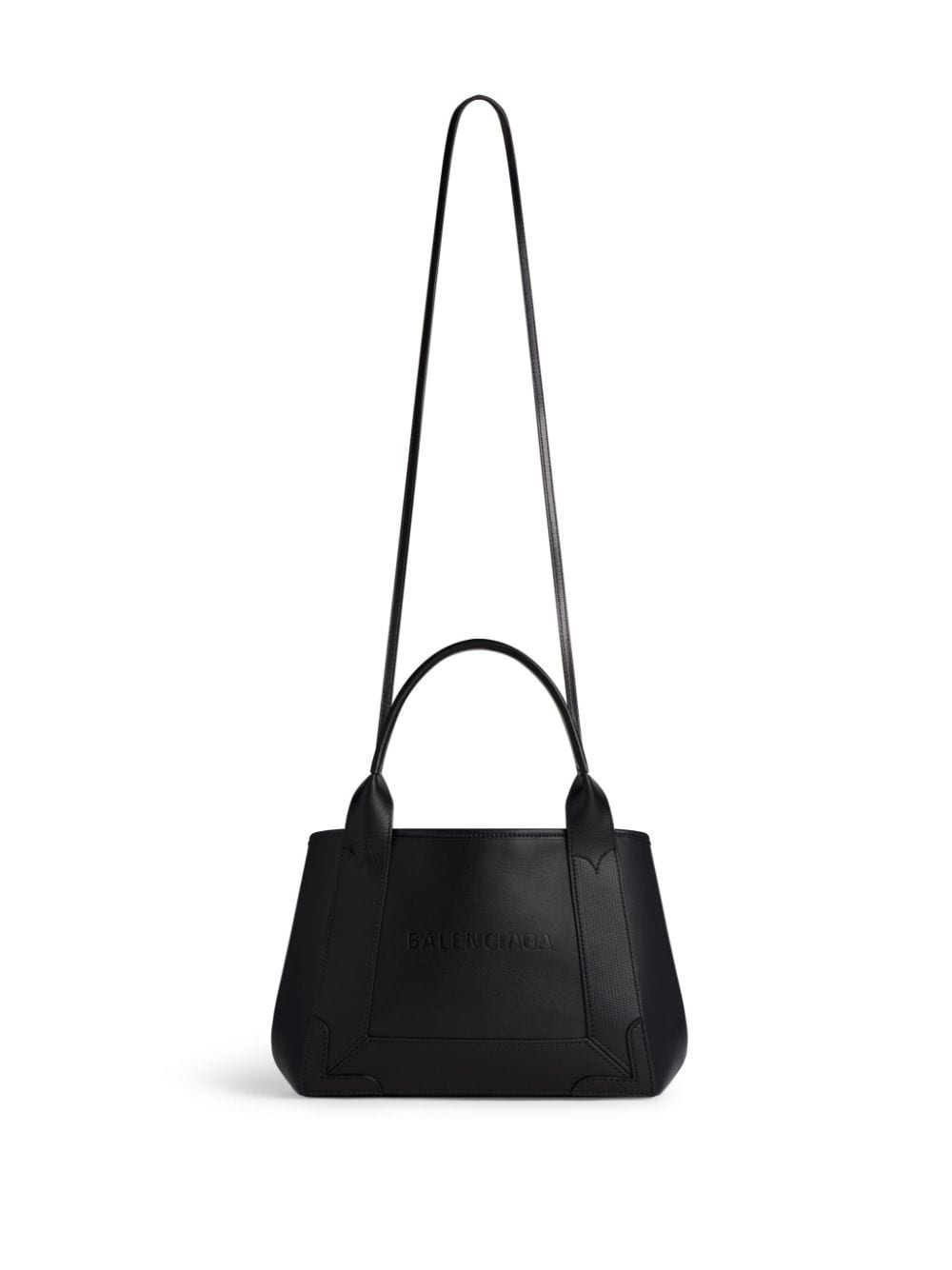 debossed-logo leather tote bag - 4