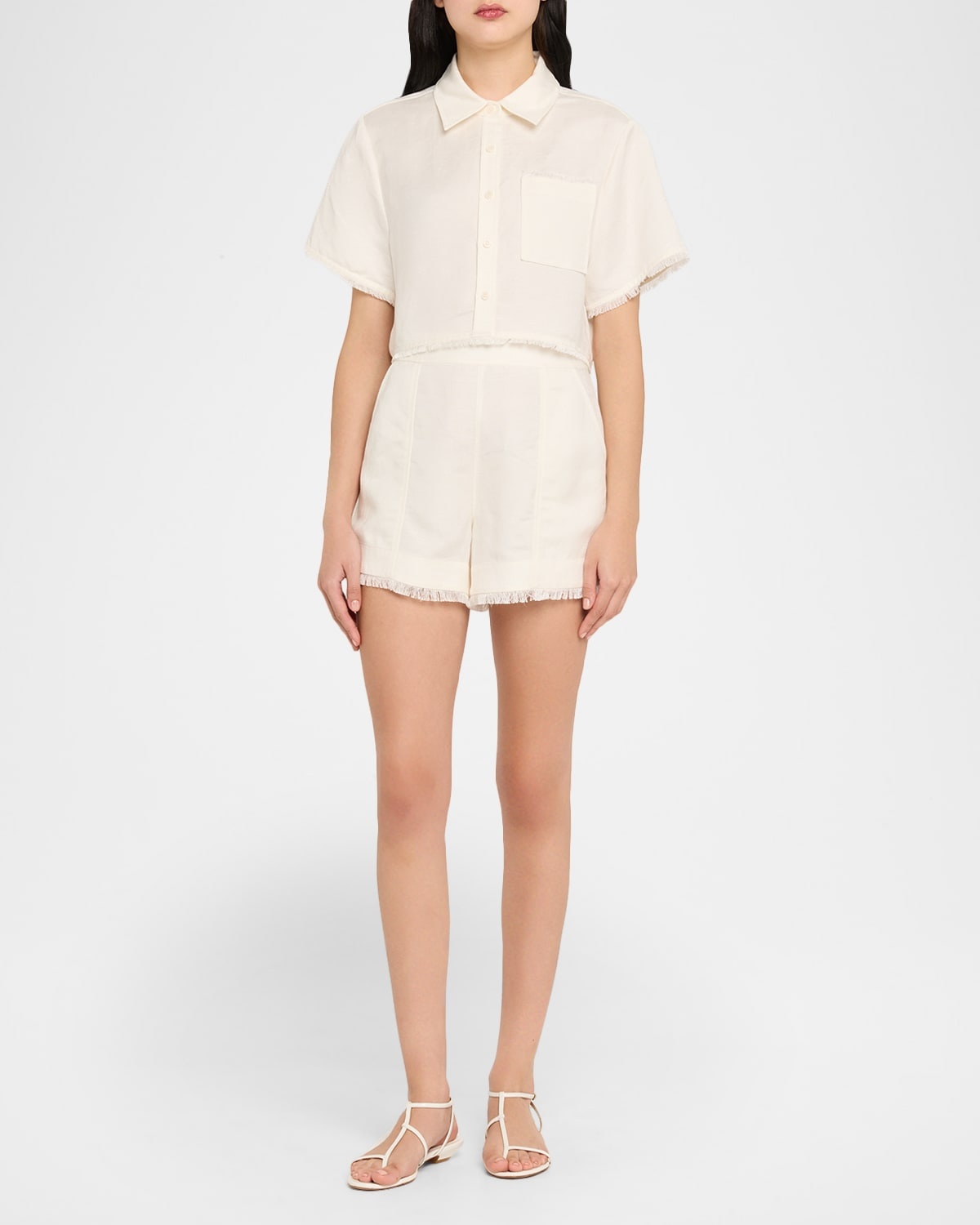 Dax Fringe Linen-Blend Shorts - 2