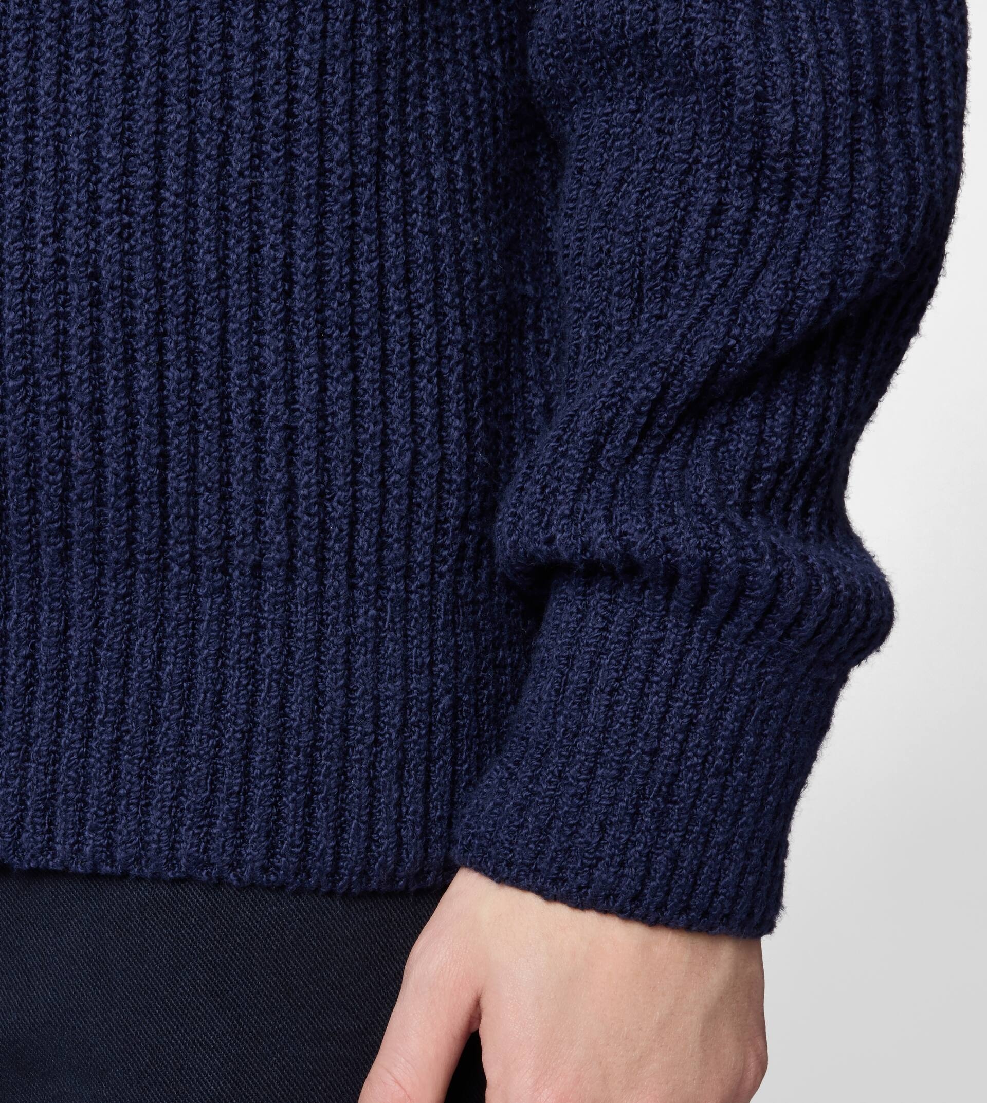 PULLOVER IN COTTON - BLUE - 6