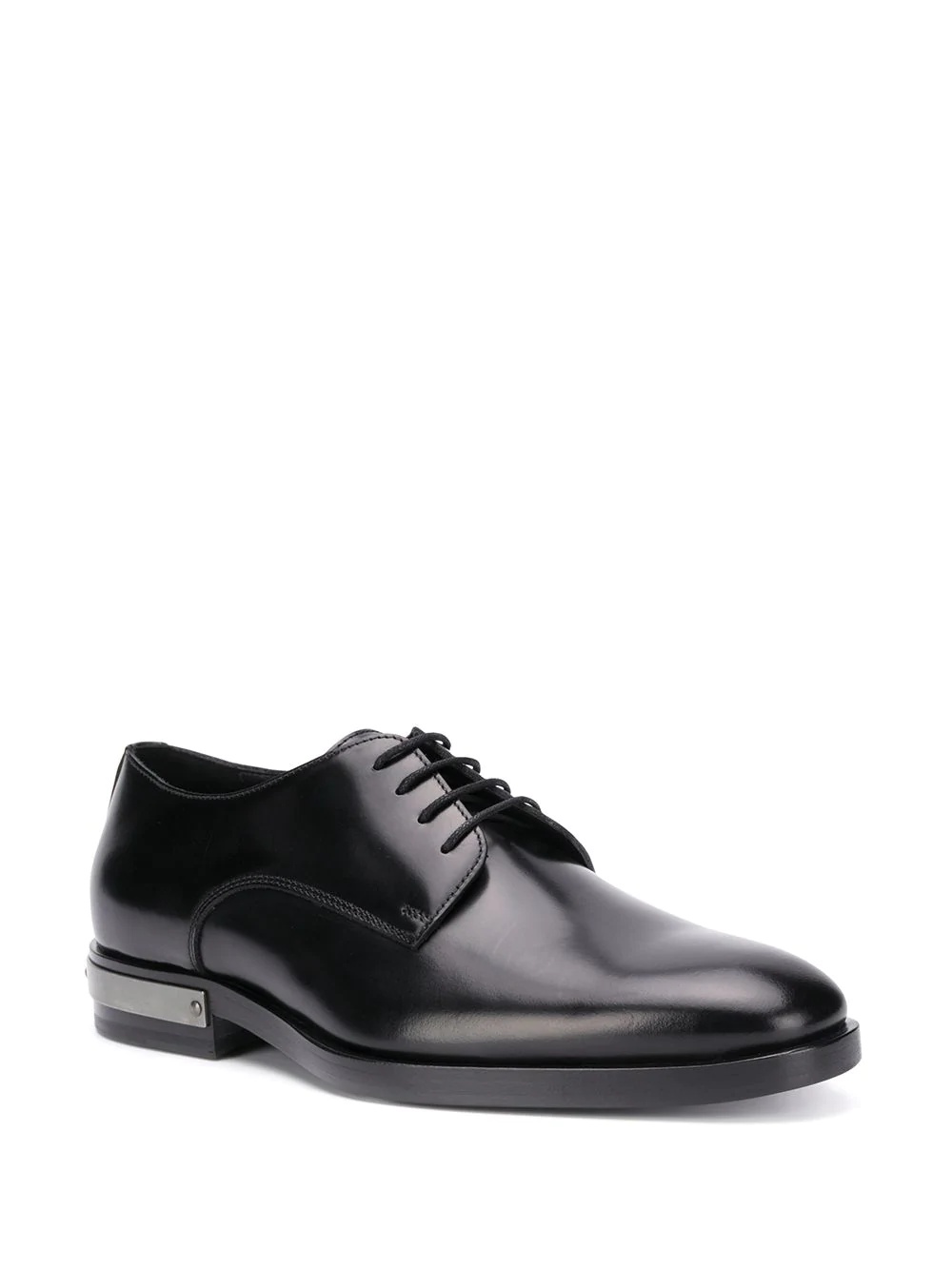 plaqued heel Derby shoes - 2