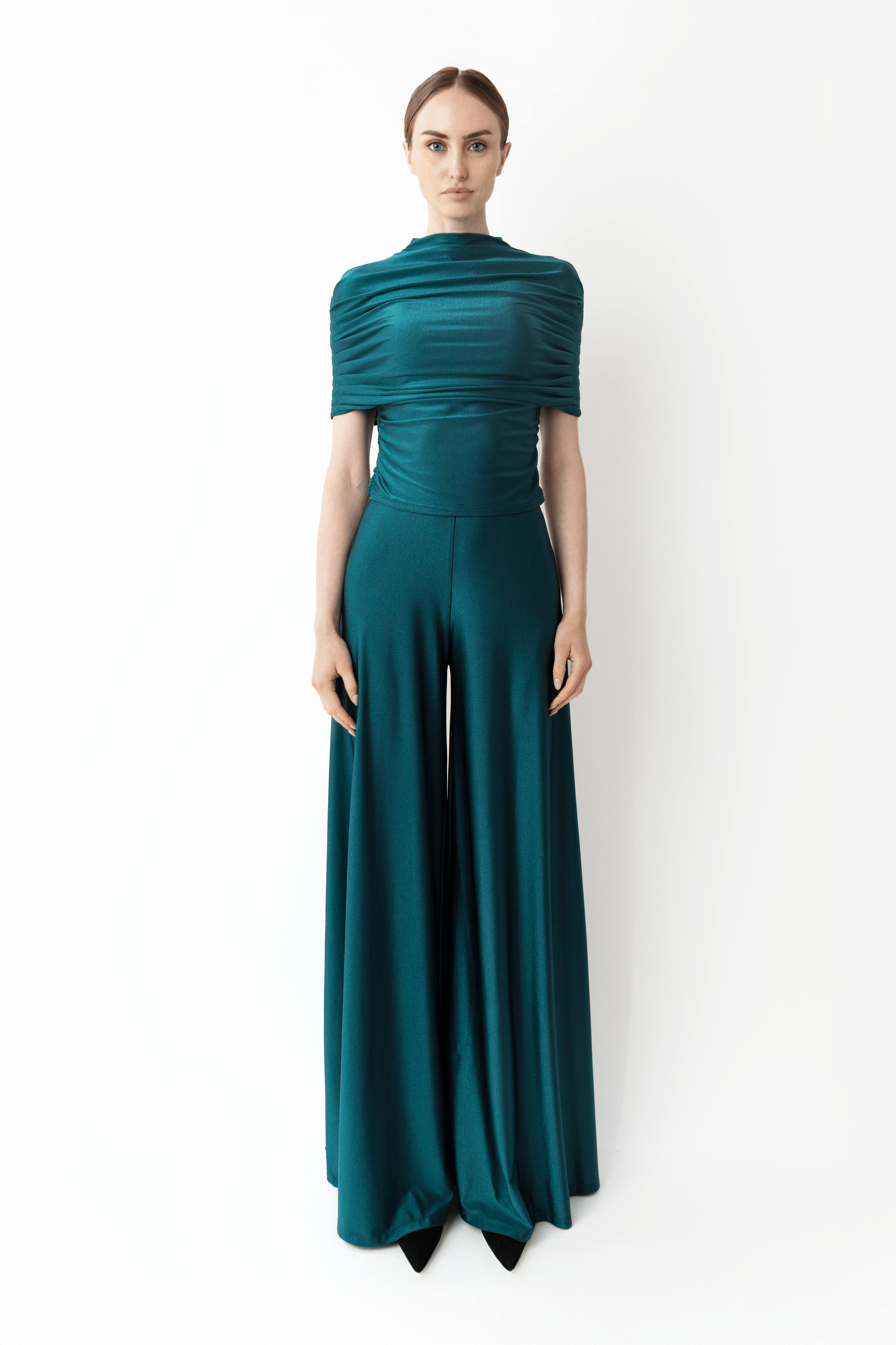 Shine Jersey Wide Leg Pant - 2