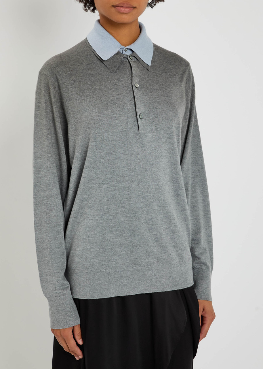 Acne Studios Layered-effect Silk-blend Jumper - 2