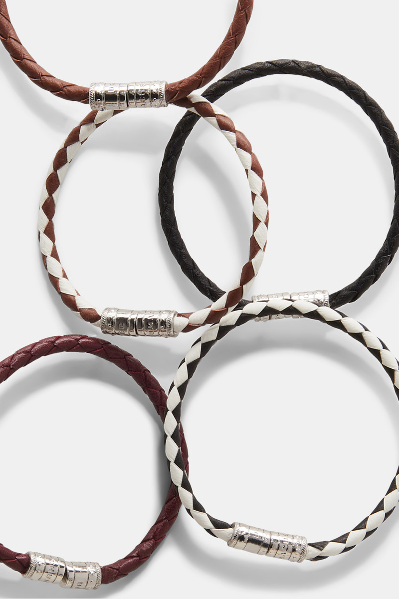 WOVEN ELEGANCE Cord bracelet Set of 3 8
