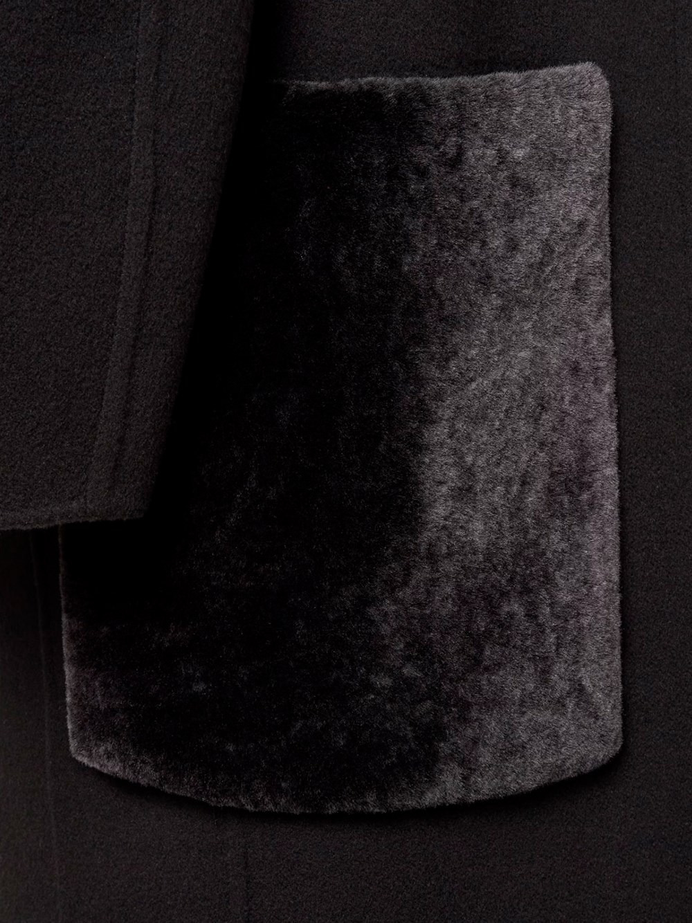 `FF` Double Wool Overcoat - 3