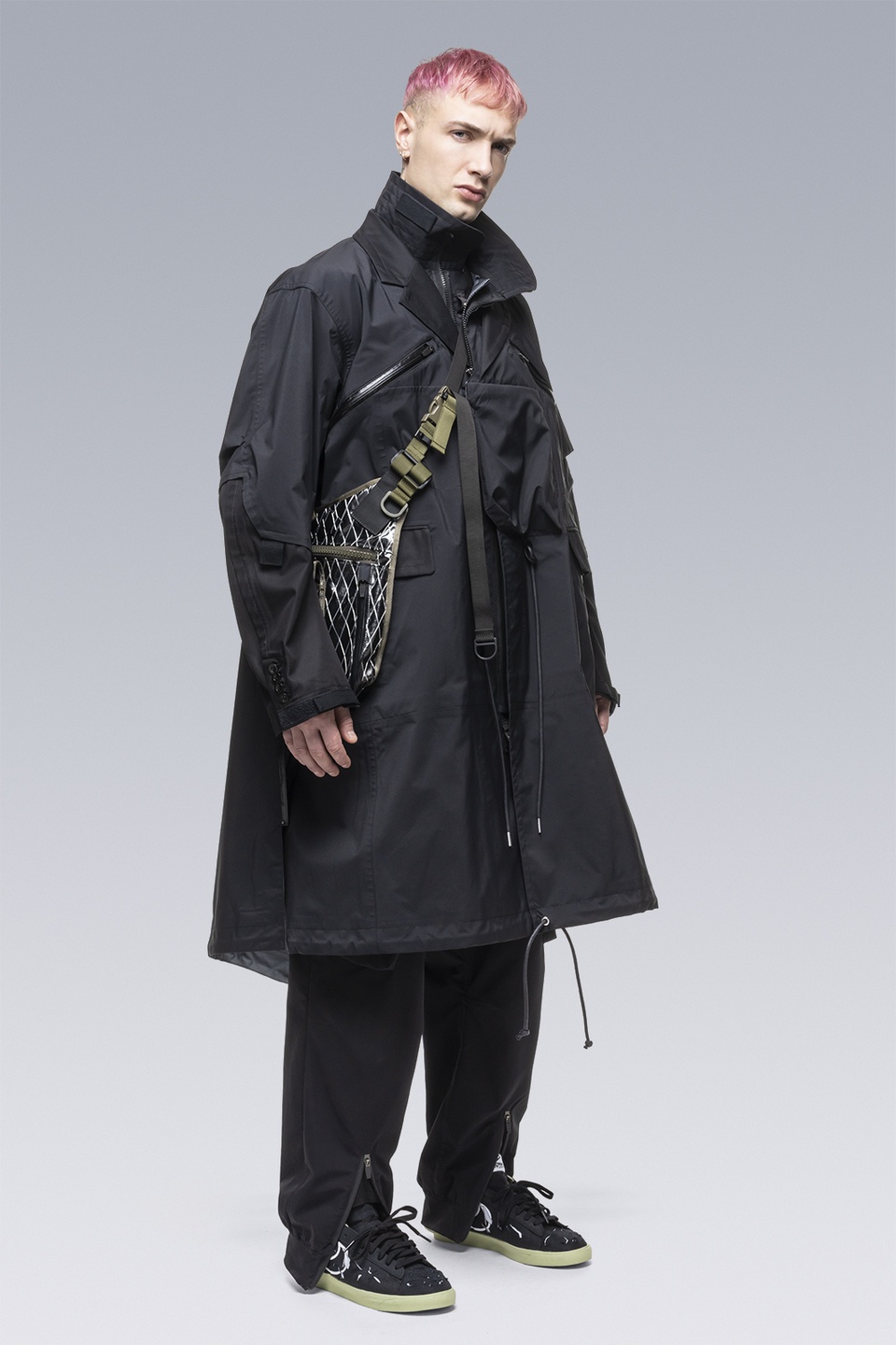 SAC-J2760 sacai / ACRONYM Trench Coat Black - 24