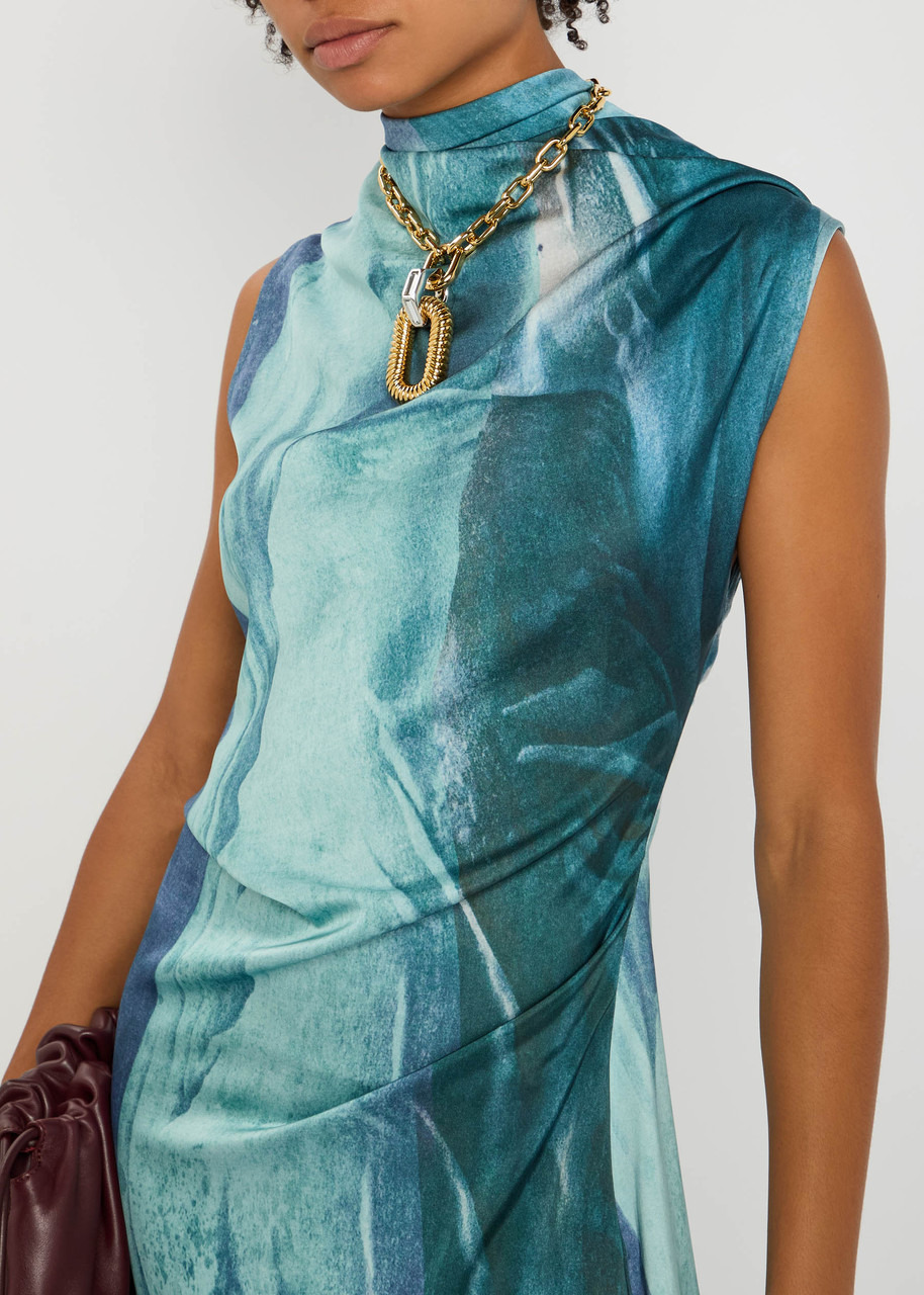 Jean Paul Gaultier Printed Satin Maxi Dress - 5