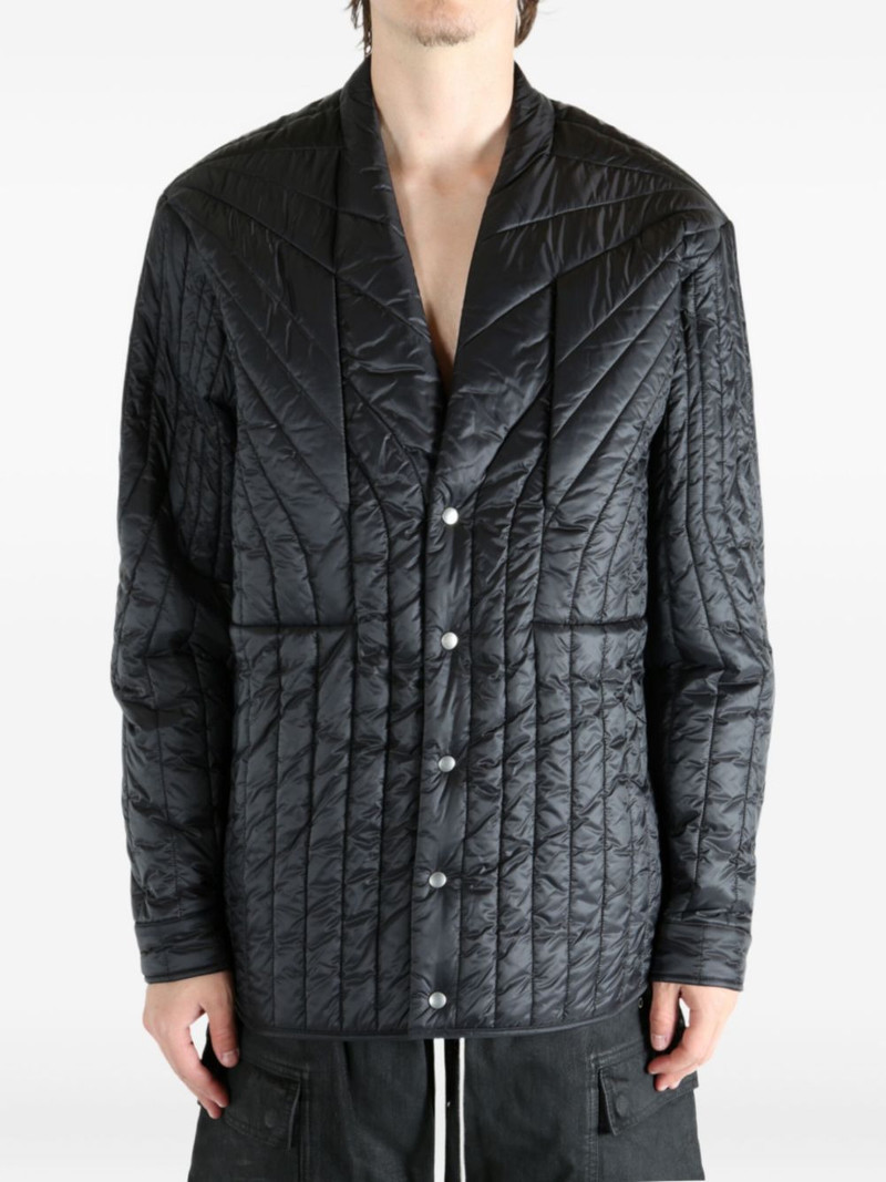 Rick Owens quilted panelled jacket outlook