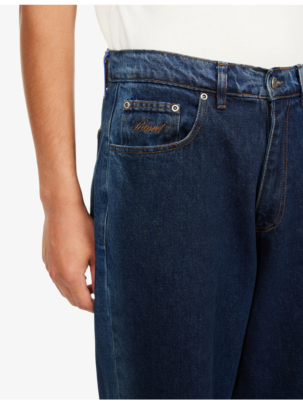 Shadow Wash Baggy Denim Jeans - 5