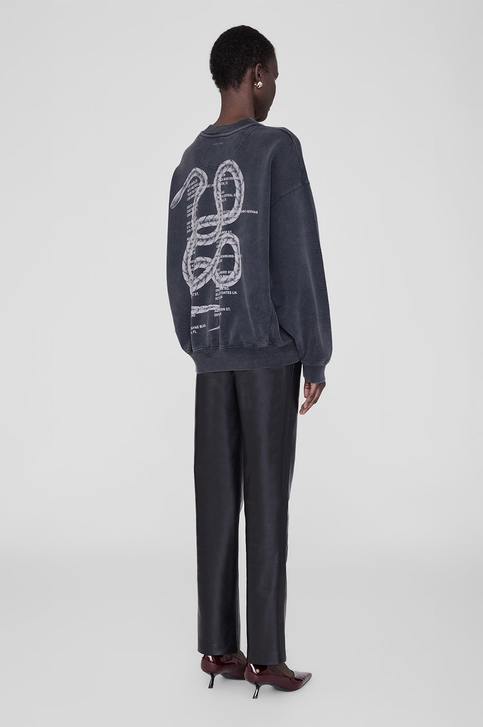 Jaci Sweatshirt Twisted Snake - Washed Black - 3