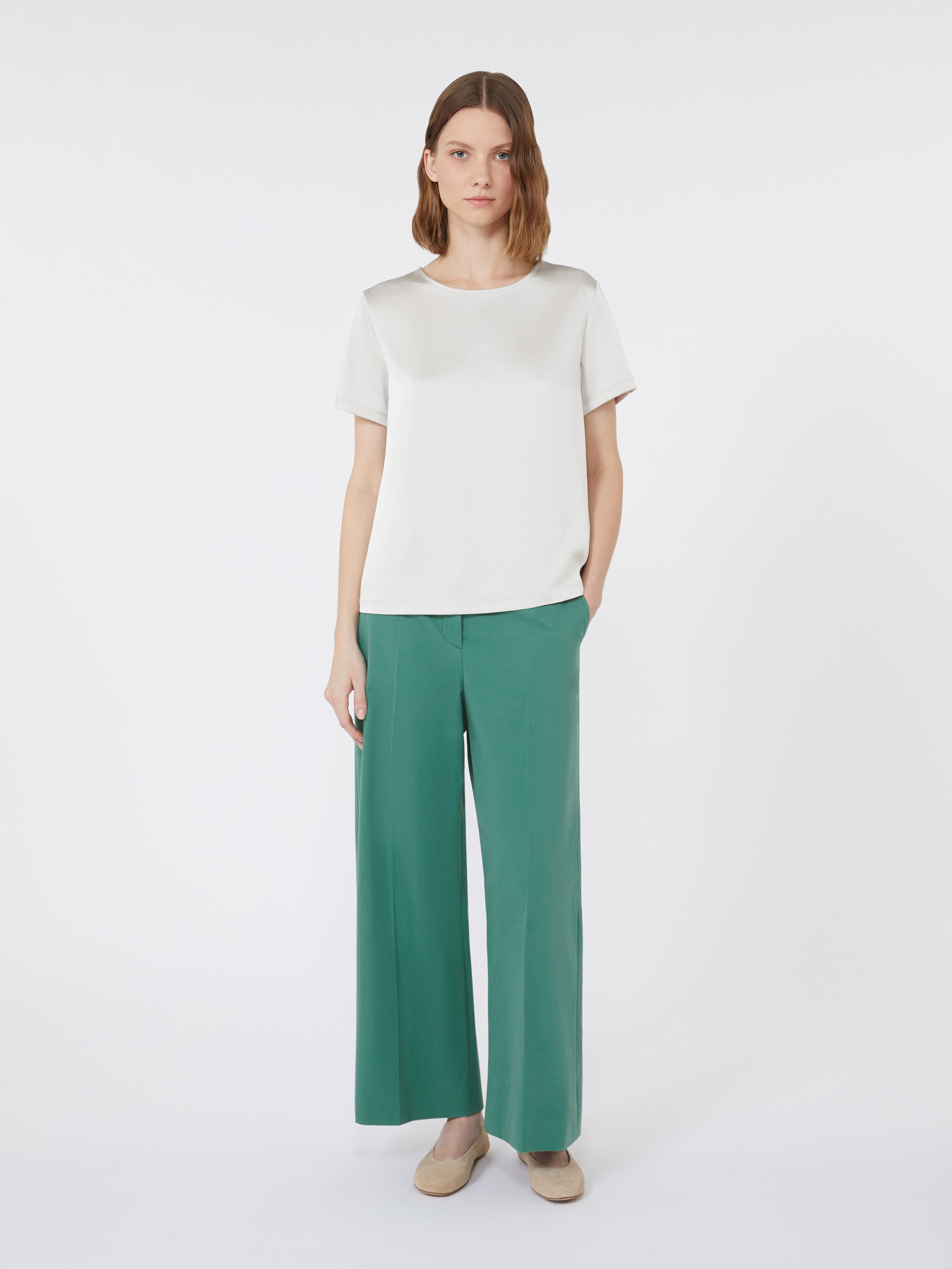 URIAL Cotton satin cropped trousers - 2