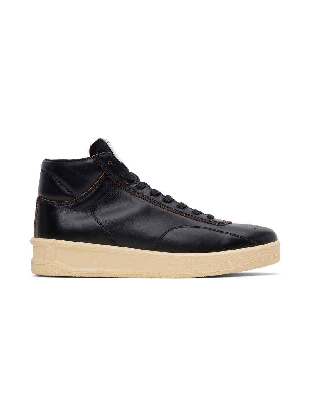 Black High-Top Sneakers - 1