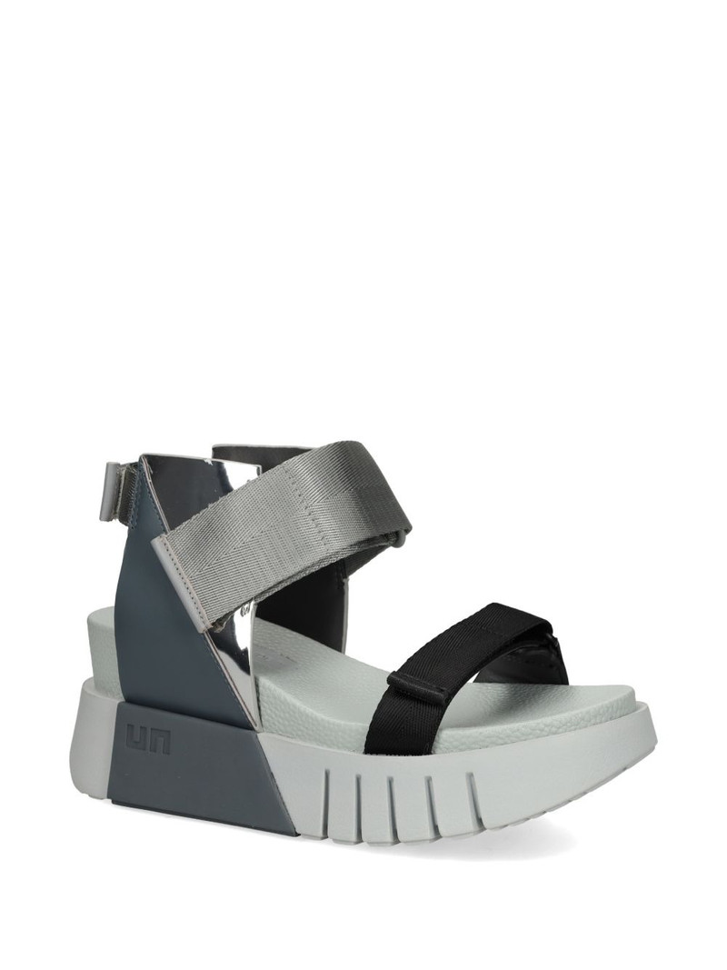 UNITED NUDE Delta Run metallic touch-strap sandals outlook