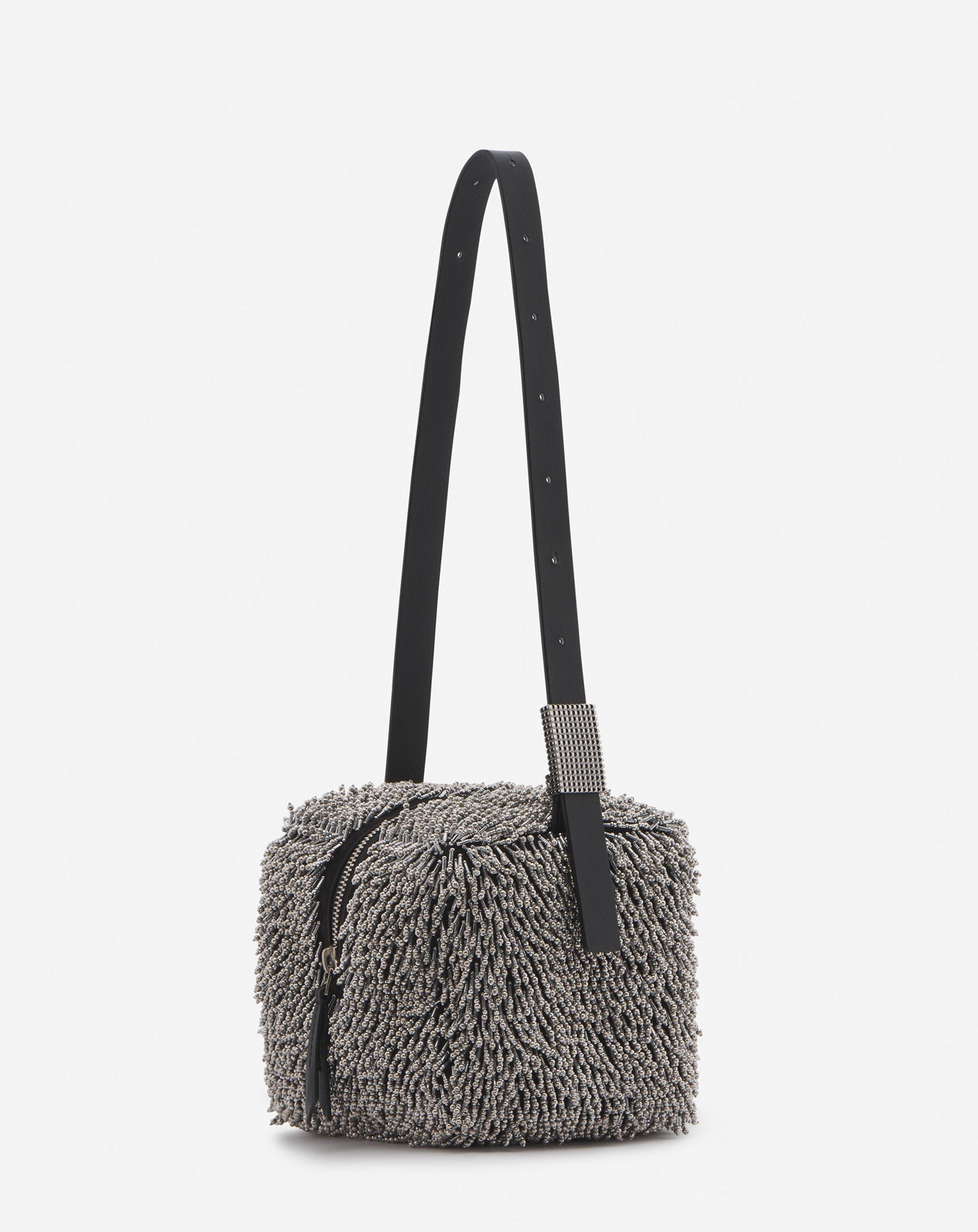 TEMPO BY LANVIN EMBROIDERED LEATHER BAG - 3