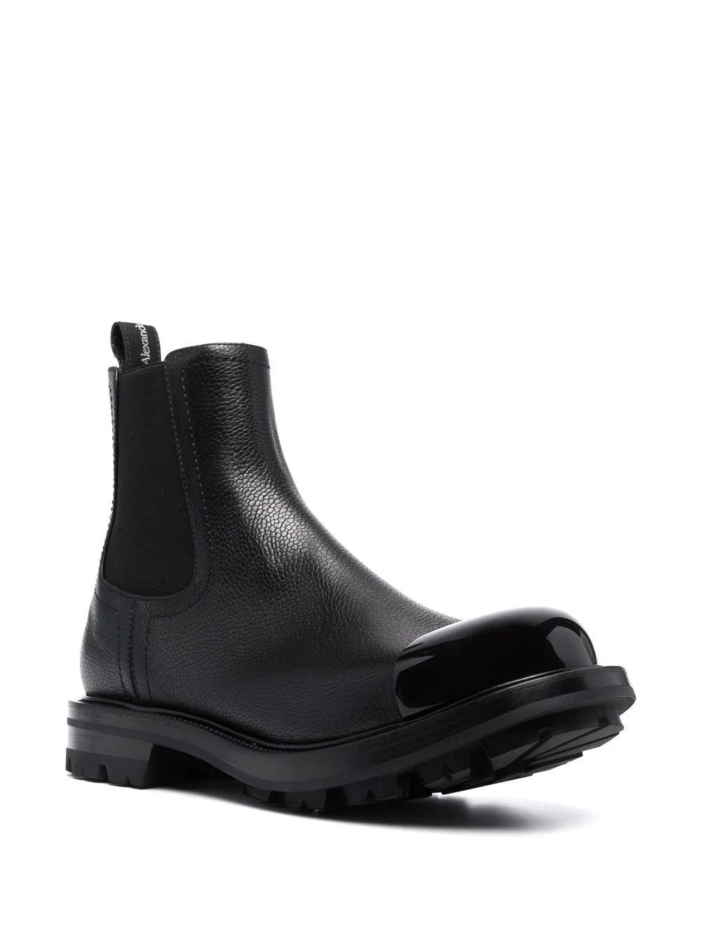 contrast-toecap leather boots - 2