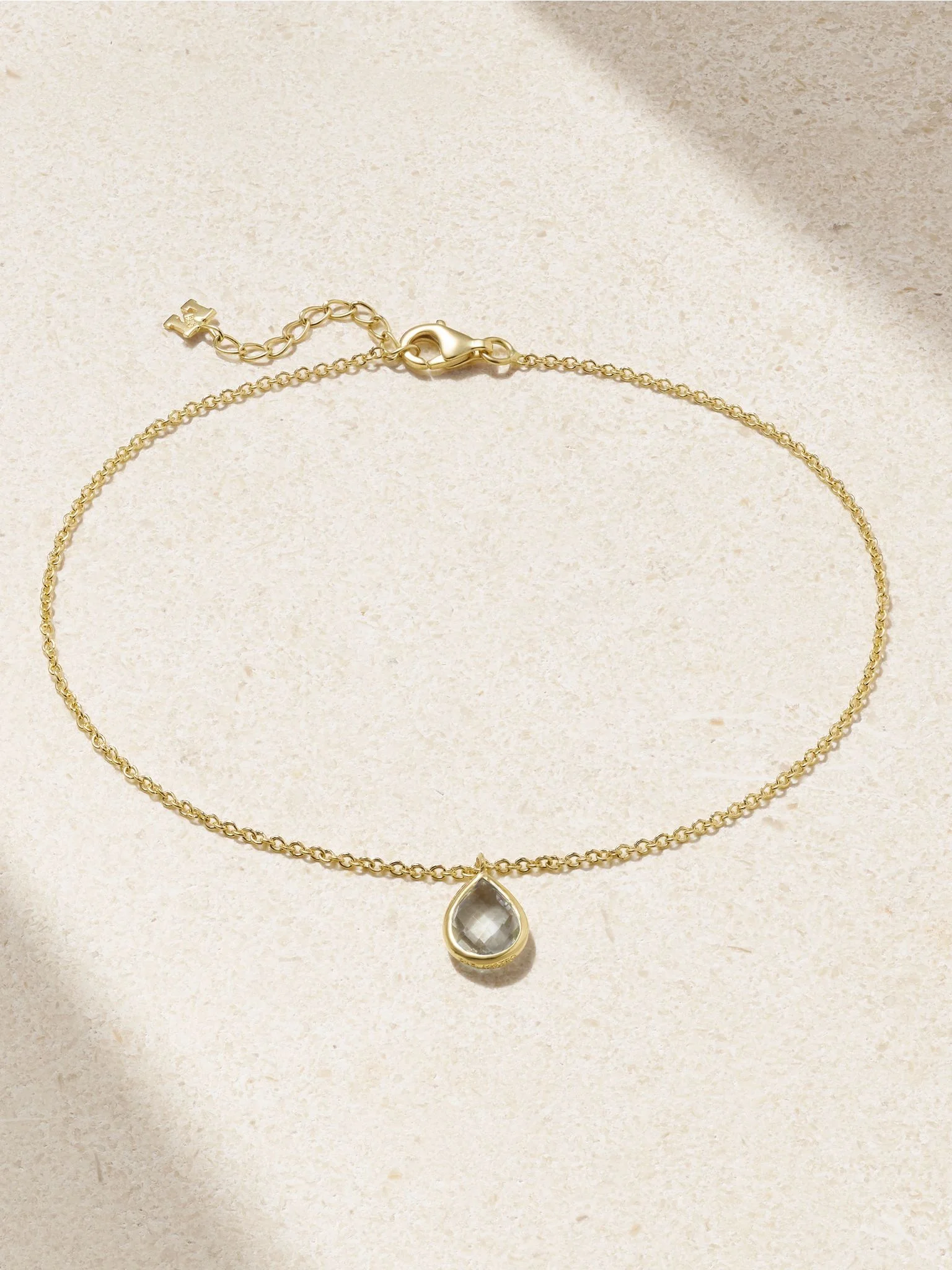 14-karat gold amethyst anklet Gold - 1