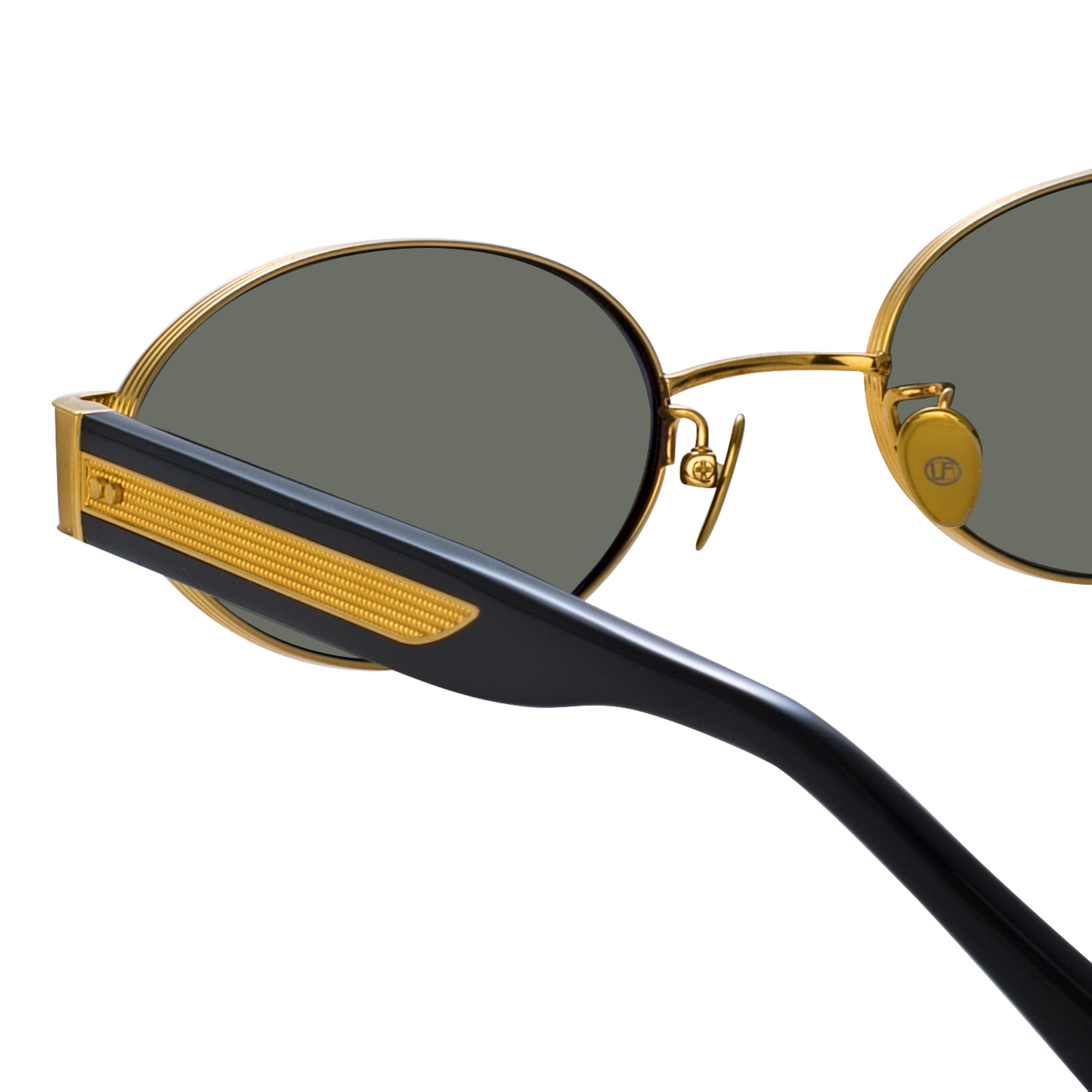 MEN'S SADIE OVAL SUNGLASSES IN YELLOW GOLD - 5