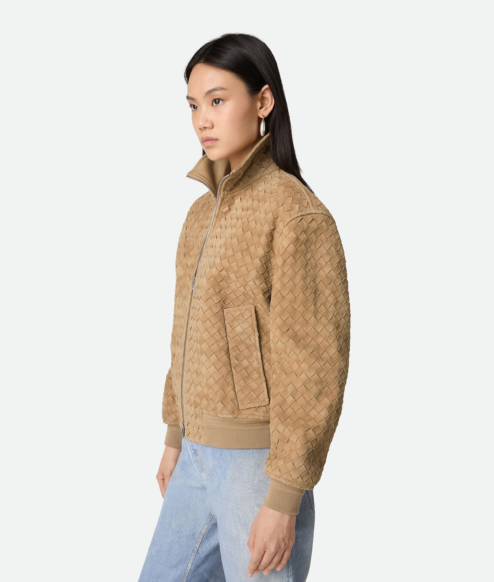 Intrecciato Suede Blouson - 2