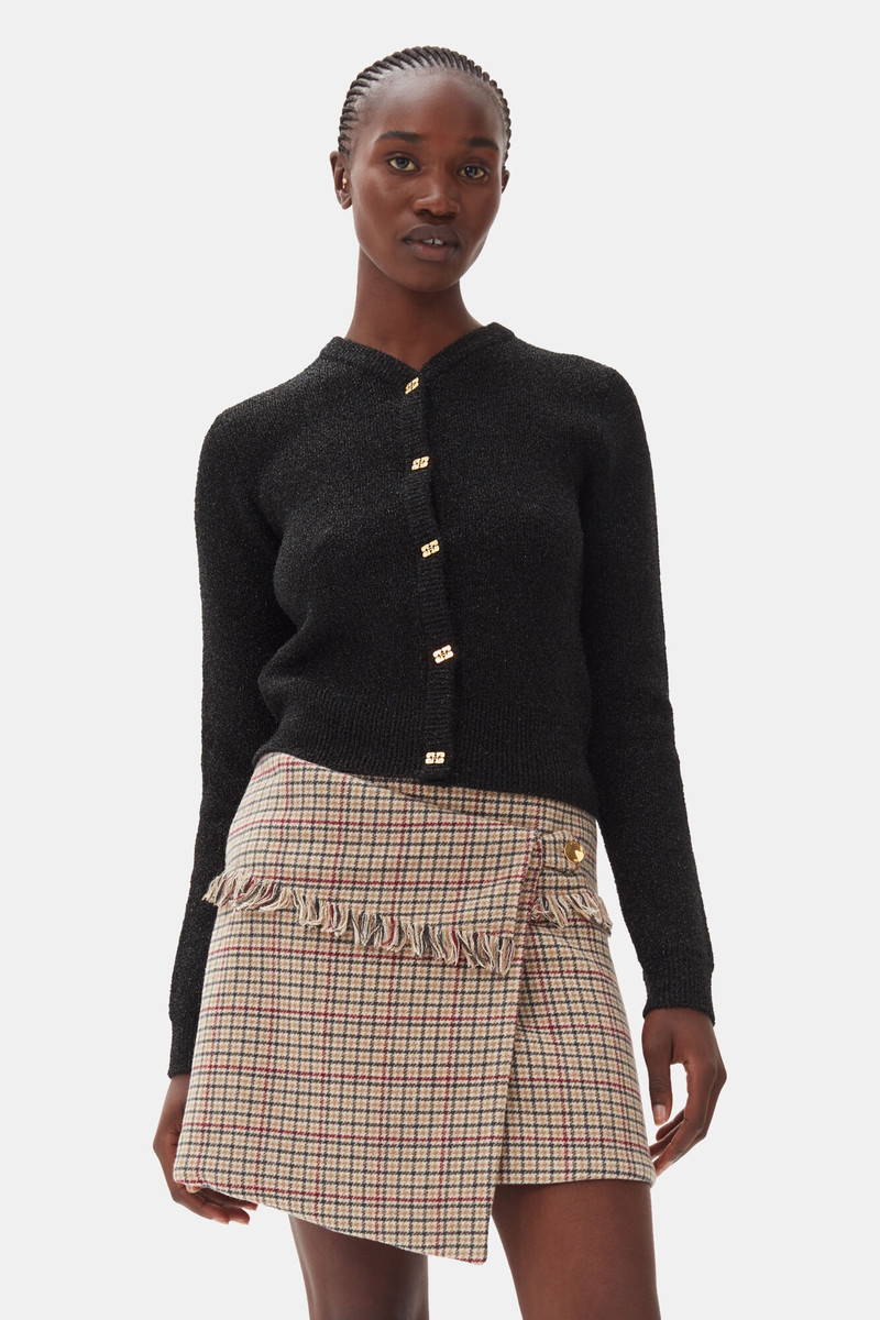 GANNI BLACK SPARKLE CARDIGAN outlook