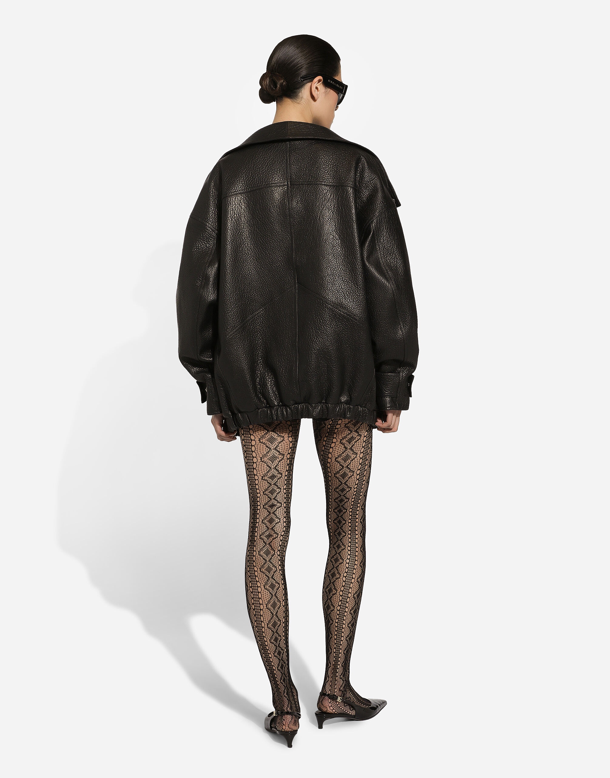 Oversize vegetable-tanned lambskin biker jacket - 3