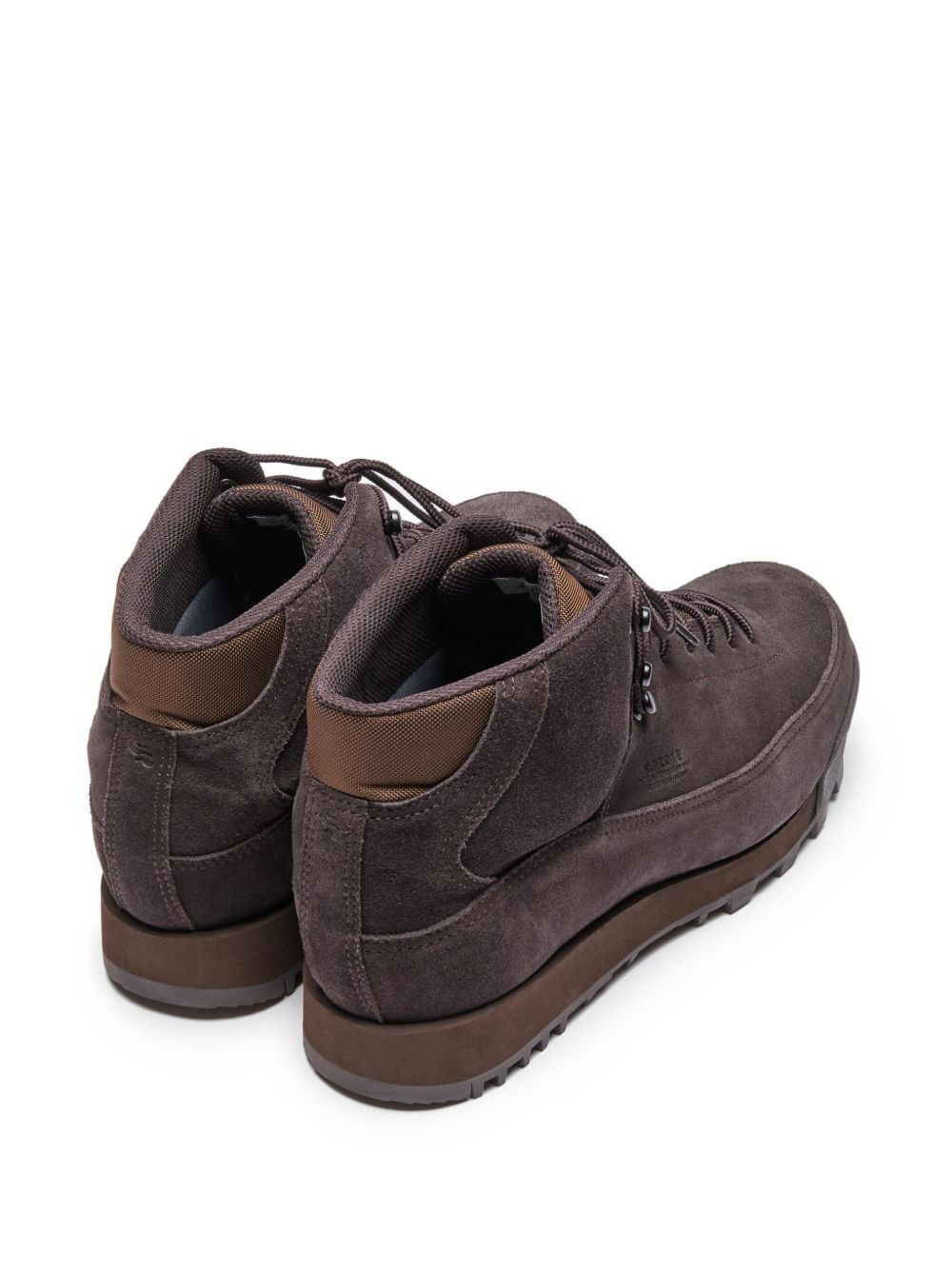 lace-up suede boots - 3
