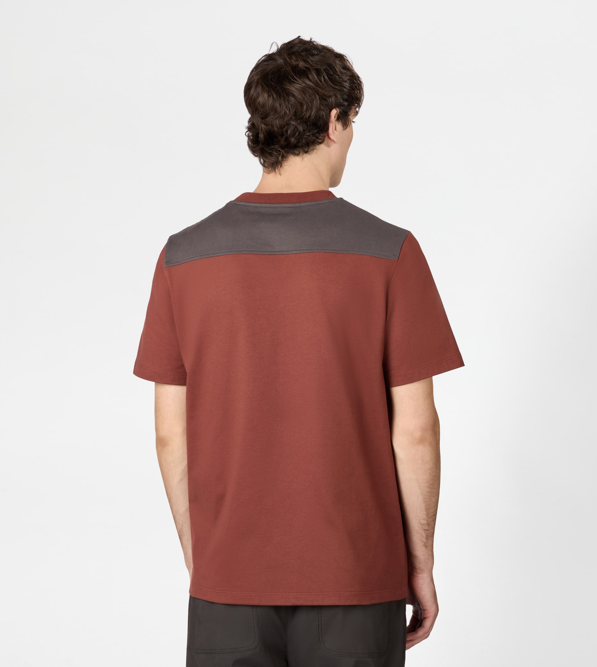 T-SHIRT IN JERSEY - BROWN - 3