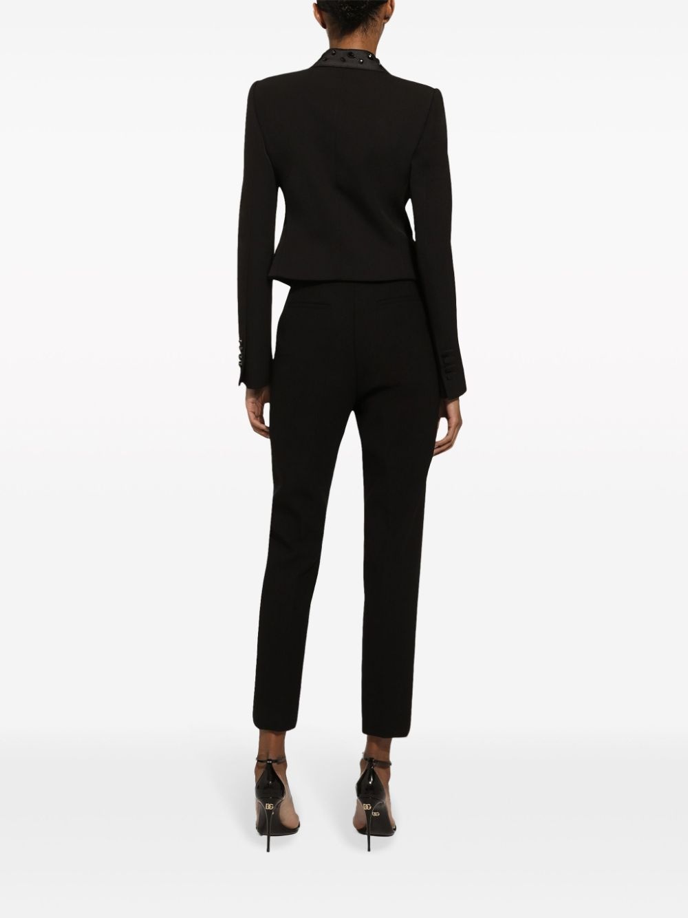 high-waisted cropped trousers - 4