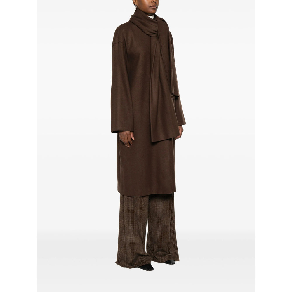 Harris Wharf London Brown Coats - Single Breasted Coats Women - 4