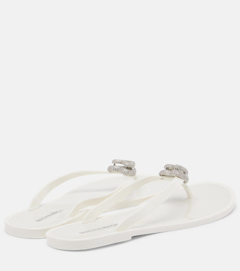 MACH & MACH Riviera embellished thong sandals outlook