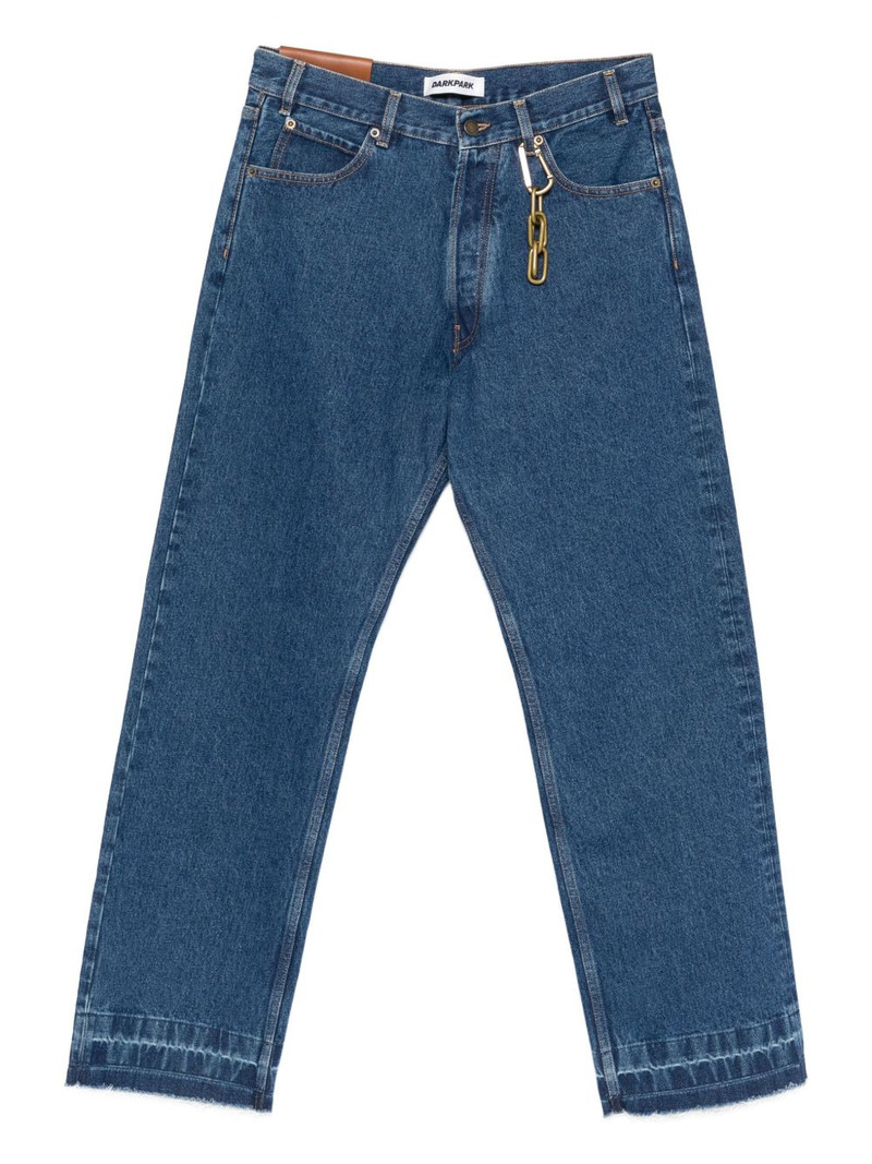 chain-embellished jeans 1