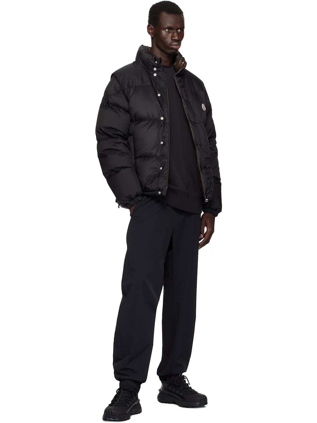 Brown & Black Verone Short Reversible Down Jacket - 5