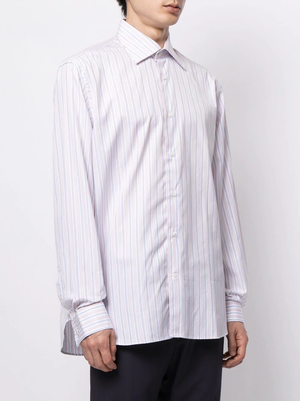 multi-stripe cotton shirt - 3