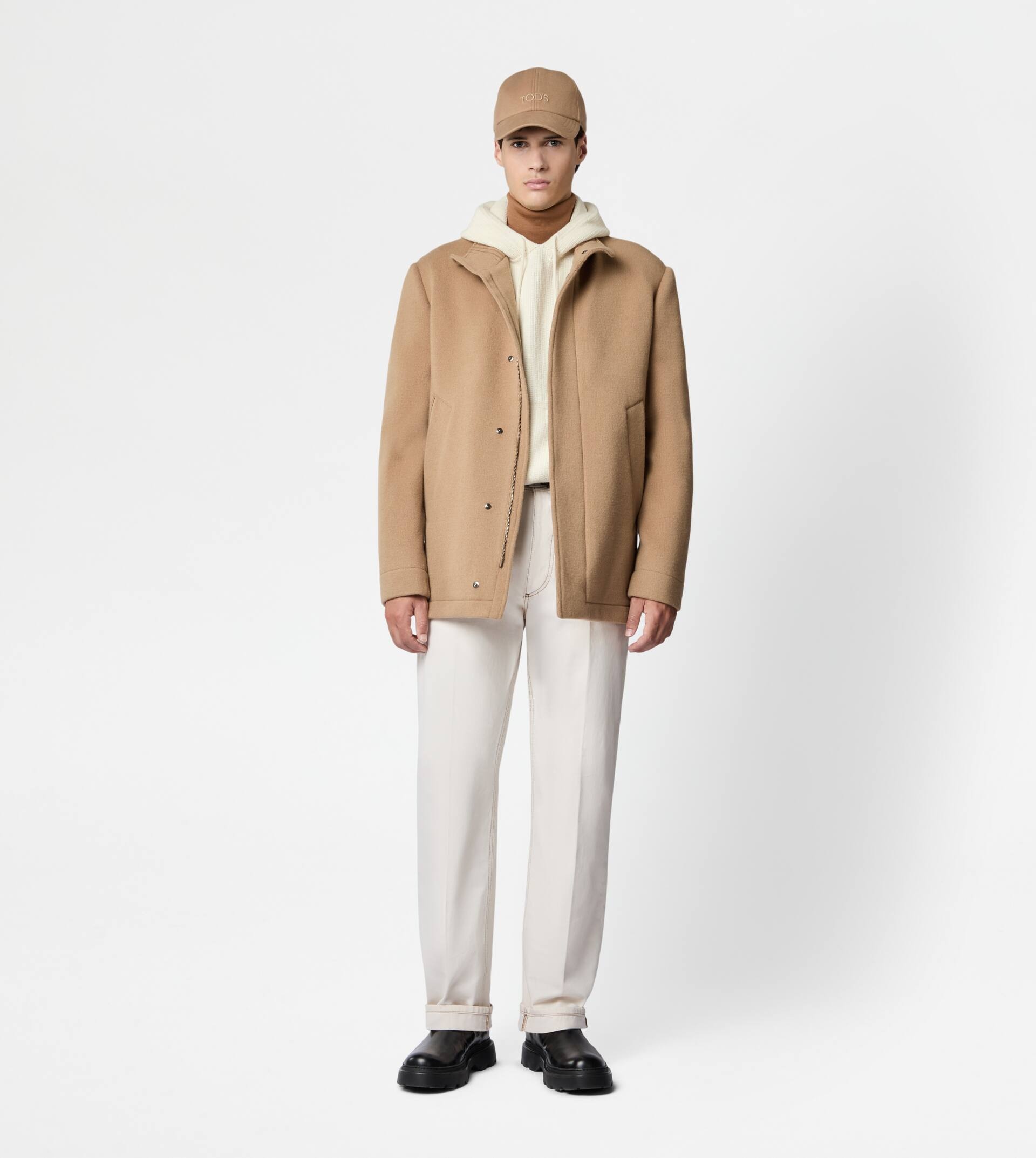 CABAN IN CASHMERE BLEND JERSEY - BEIGE - 2