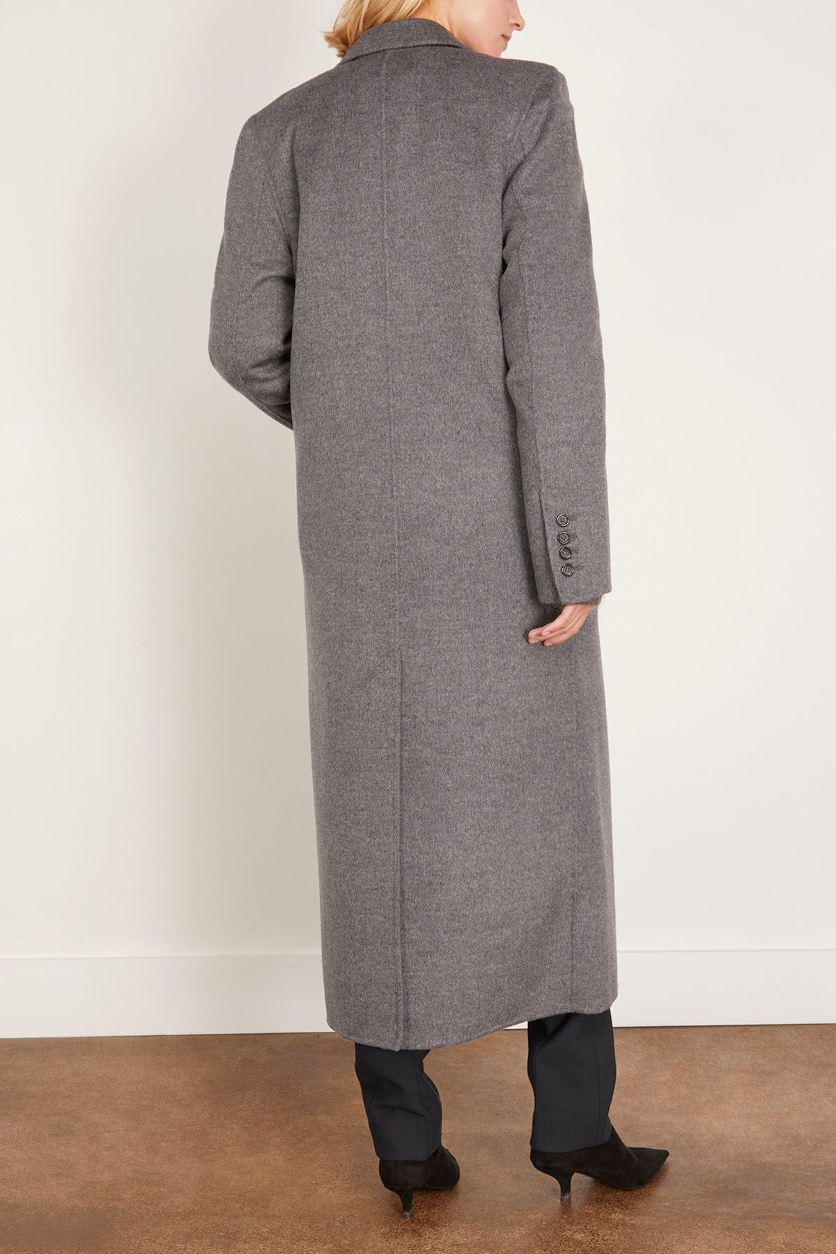 Totême Classic Double Coat in Mid Grey Melange