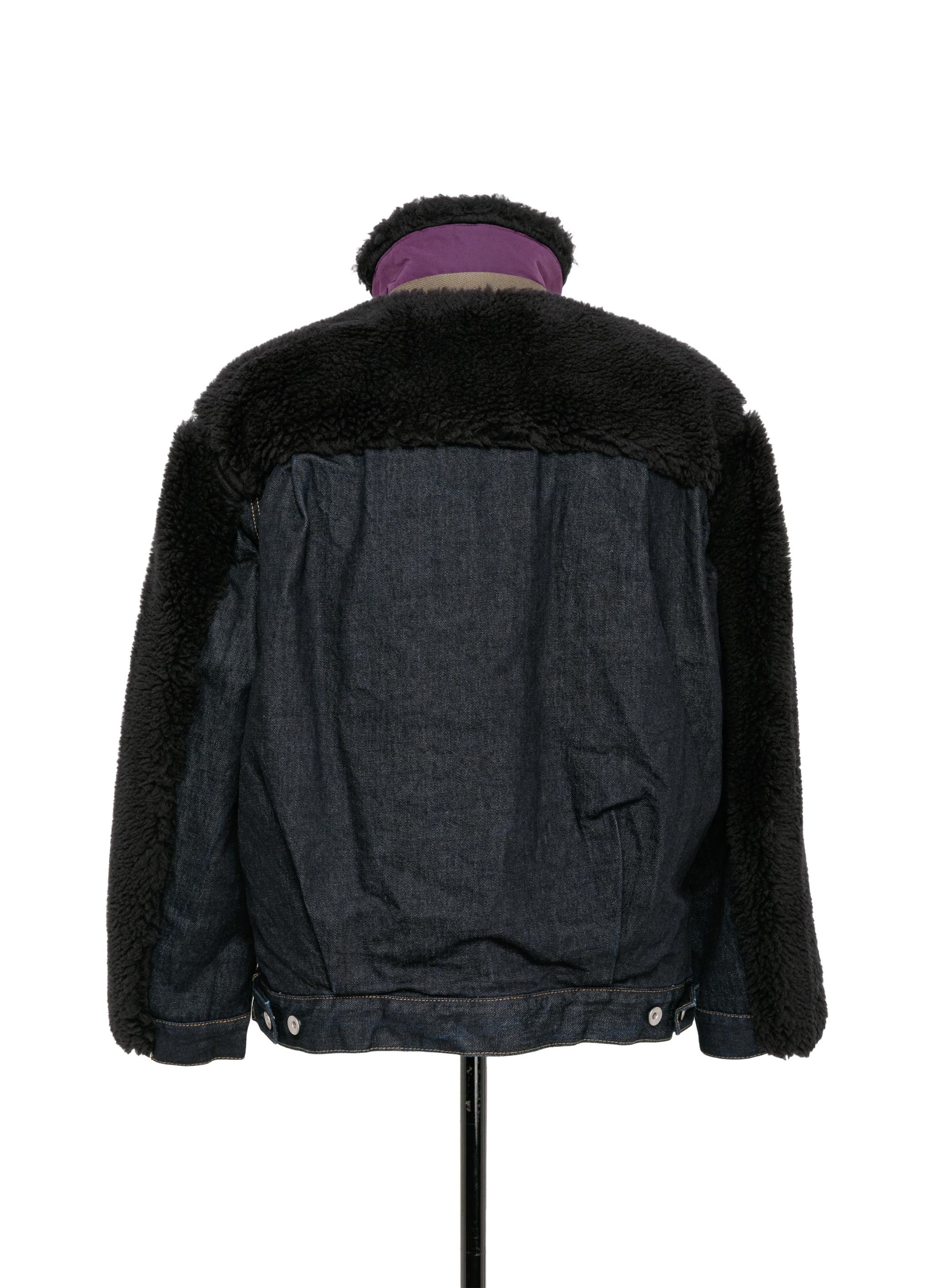 Faux Shearling x Denim Blouson - 5