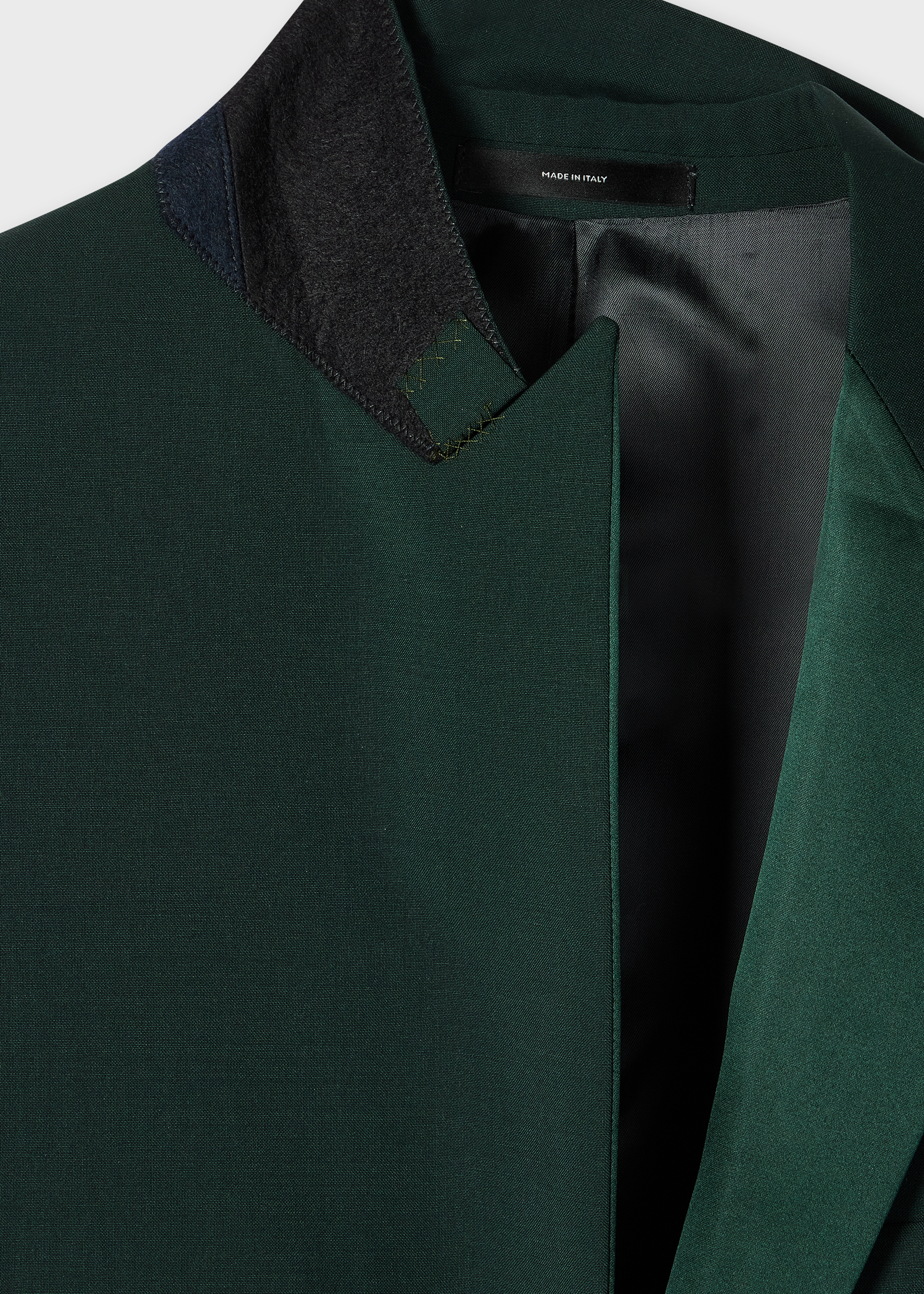 The Soho - Tailored-Fit Dark Green Wool-Mohair Evening Blazer - 2