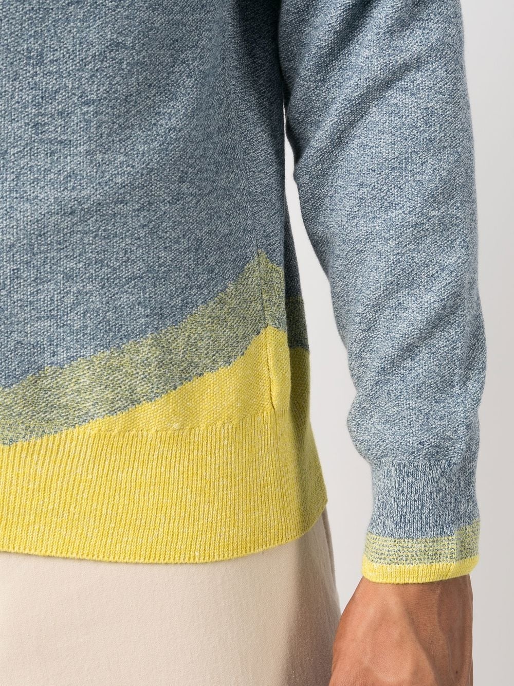 ribbed-knit crew neck sweatshirt - 5