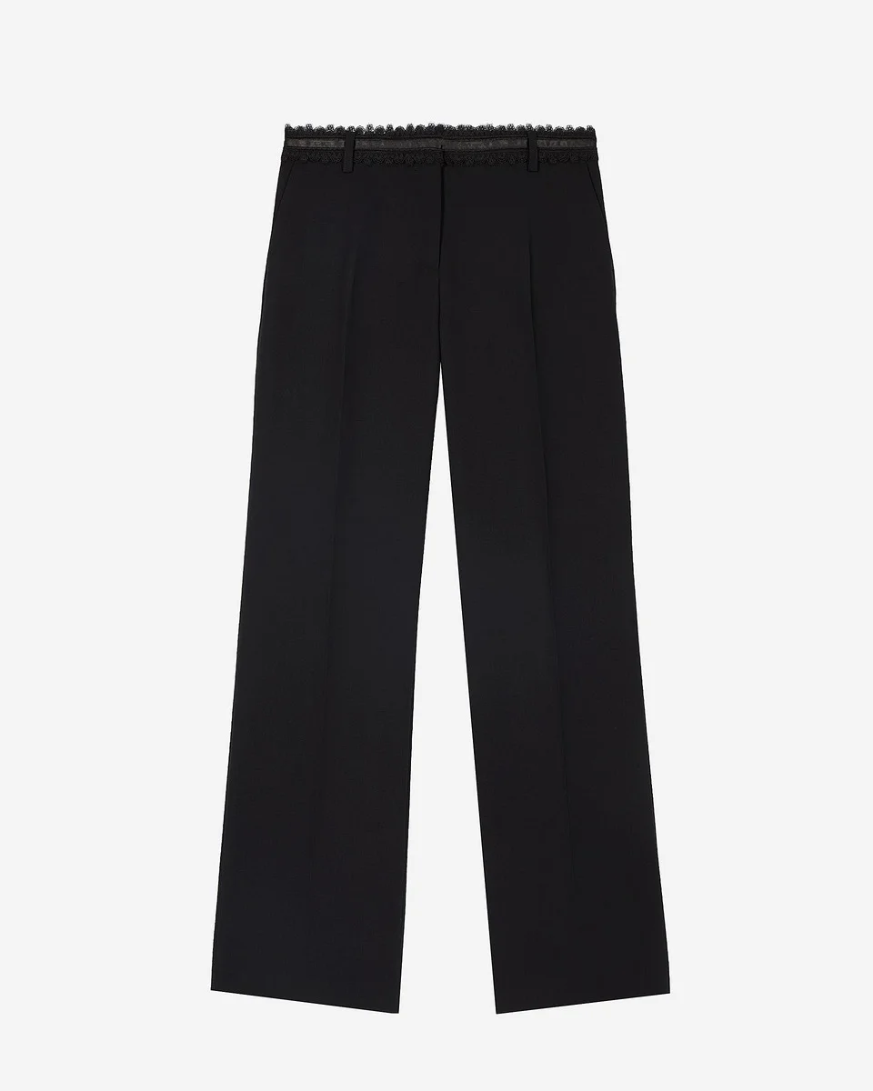 BLACK WIDE-LEG PANTS - 1