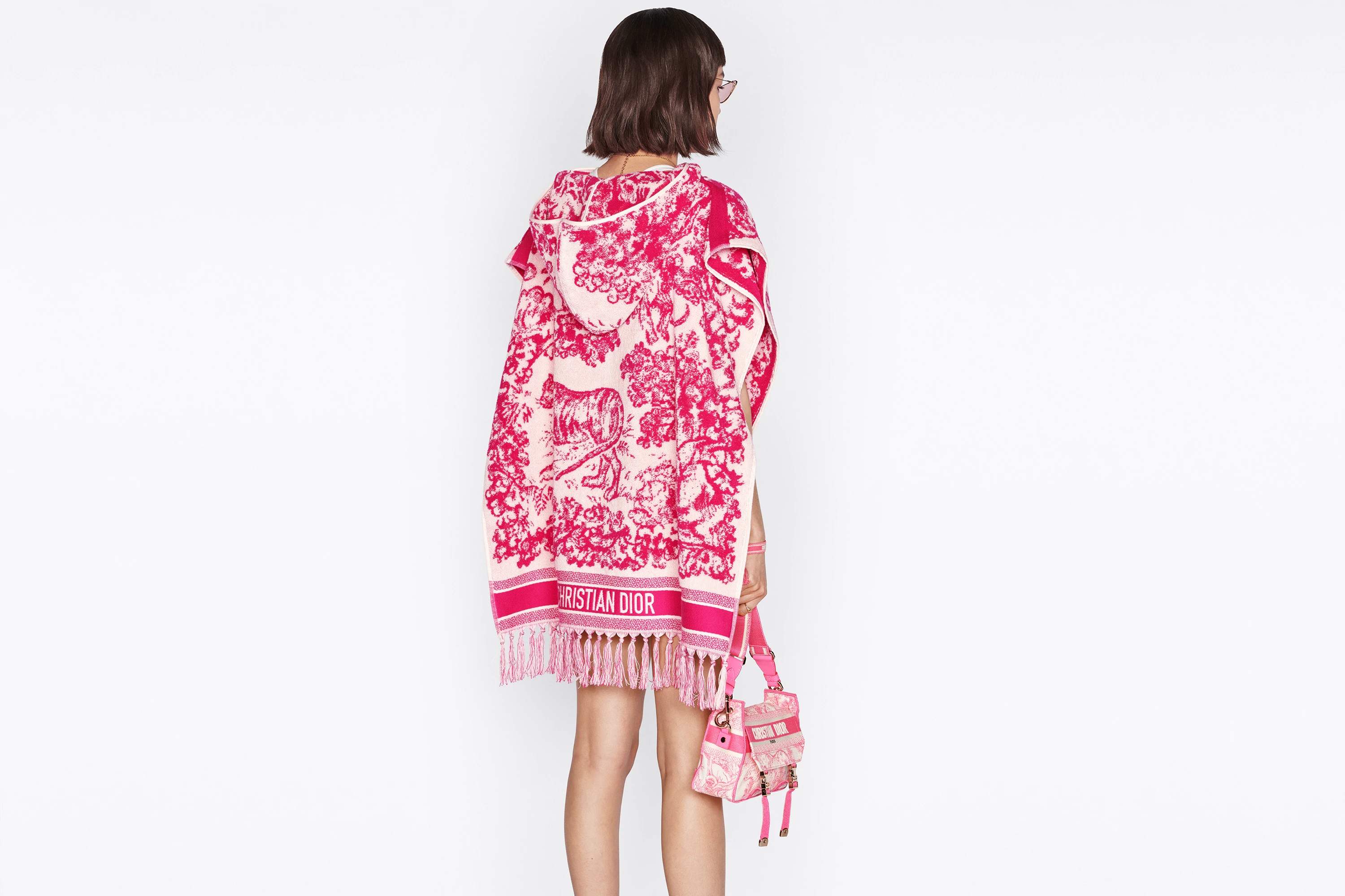 Toile de Jouy Sauvage Hooded Poncho - 5