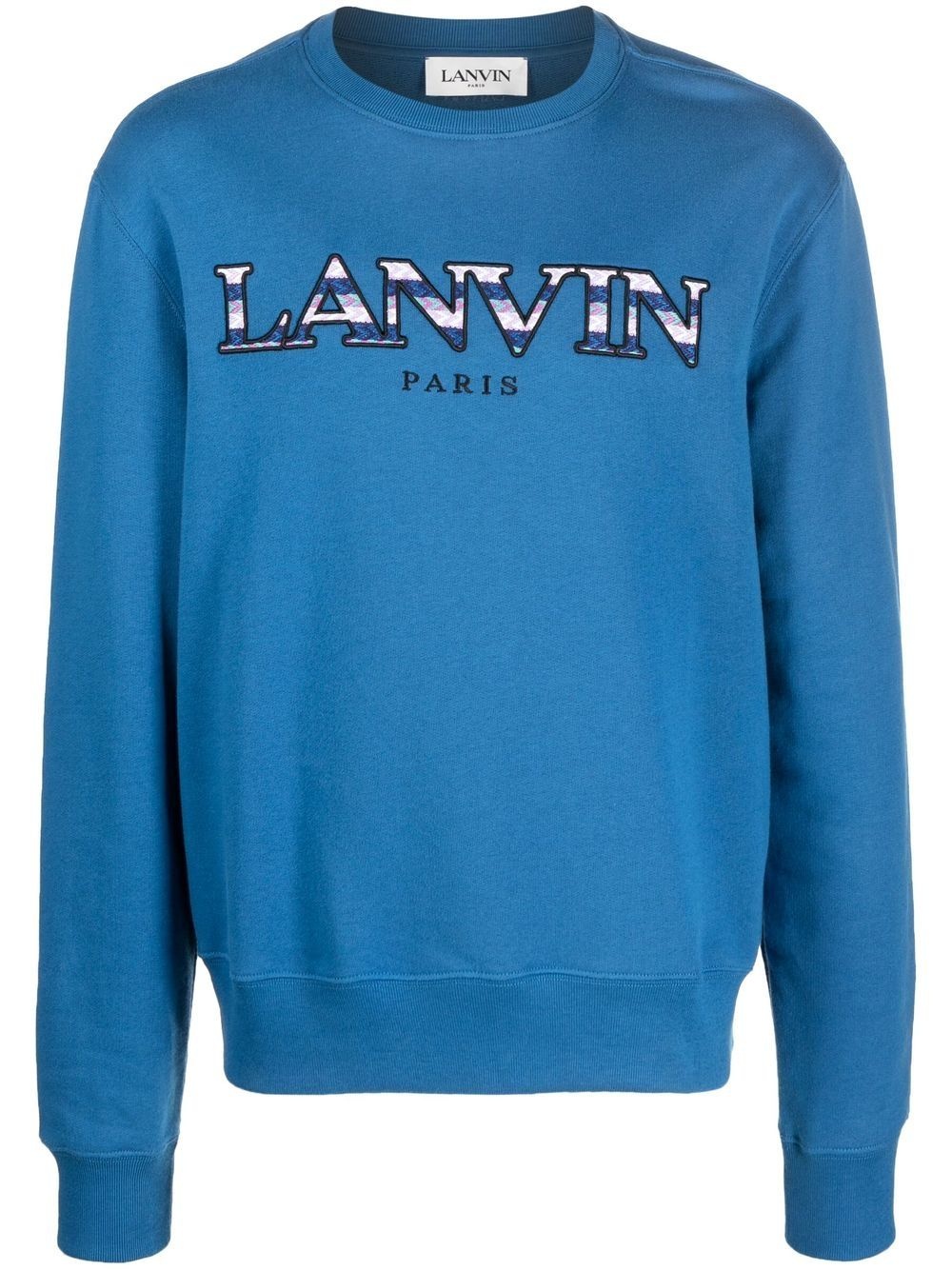 logo-embroidered long-sleeve sweatshirt - 1