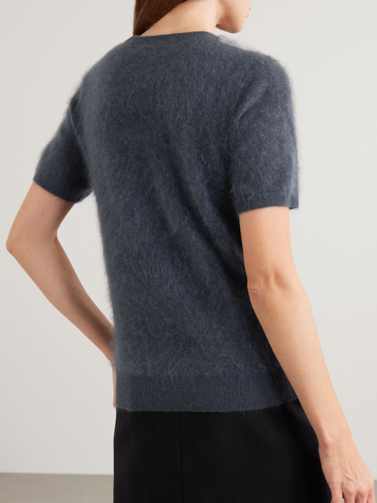 Abel argyle brushed organic cashmere sweater Gray - 3