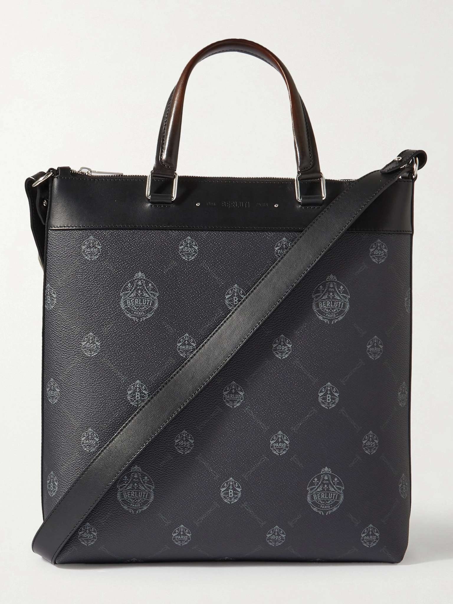 Passenger Leather-Trimmed Logo-Print Canvas Tote Bag - 1