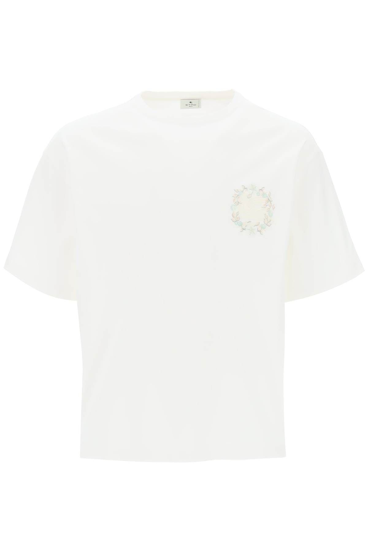 FLORAL PEGASUS EMBROIDERED T-SHIRT - 1