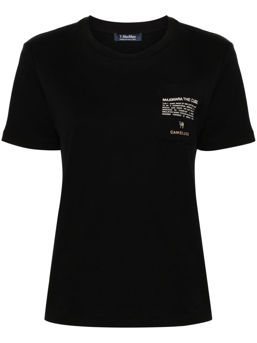 Sax logo-embroidered cotton T-shirt - 1