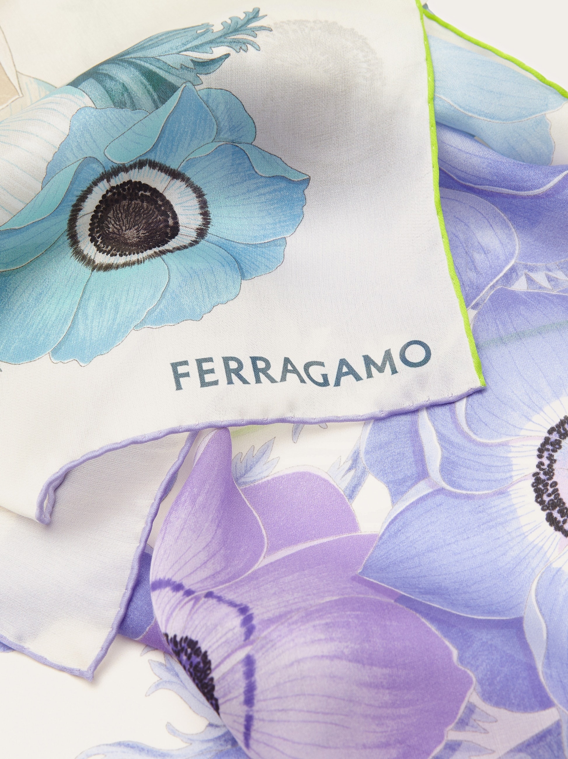 Anemone print silk scarf - 2