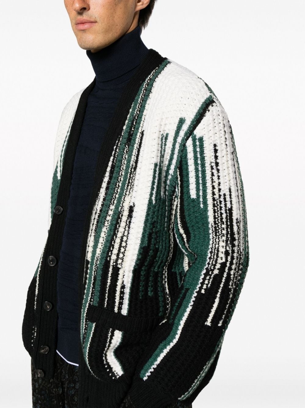 GRAPHIC-PRINT BUTTONED CARDIGAN - 2