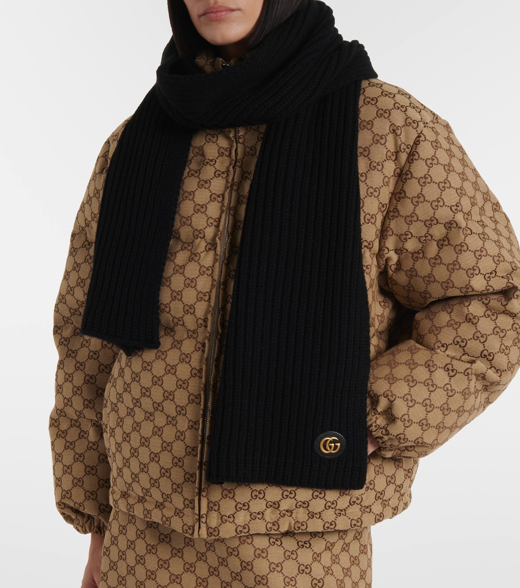 Ribbed-knit wool and cashmere scarf - 2