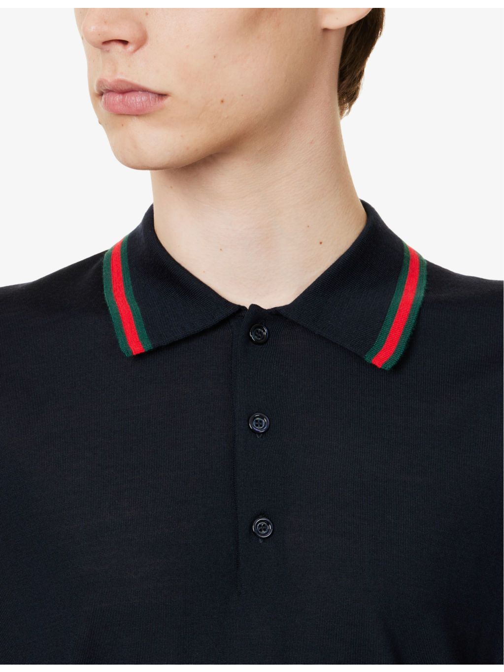 Brand-trim regular-fit wool sweatshirt - 5